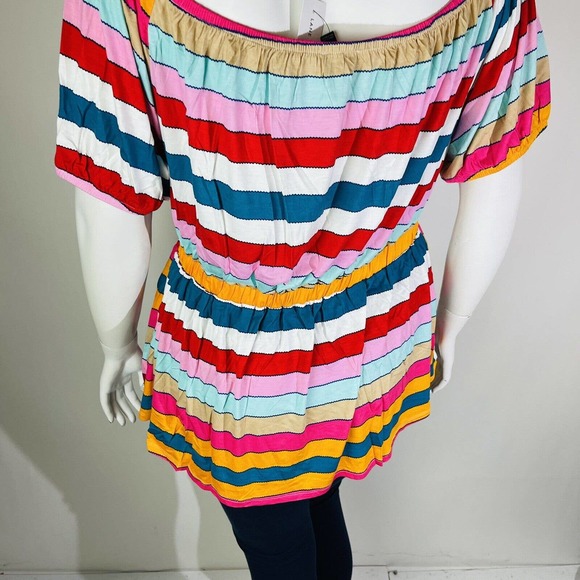 New Lane Bryant Womans Sz 14/16 Convertible Top Plus Stripes NWT - Picture 9 of 9